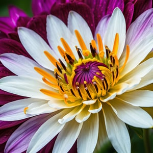 Delve into the world of a blooming flower, focusing on the velvety texture of its petals and the pollen-laden stamen. Let the vibrant colors and fine details fill the frame in a super macro shot that celebrates the elegance of nature