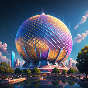 cyberpunked　epcot　skyscraper　dream　((masterpiece)), ((best quality)), photo, raw, 8k, high detailed, ultra-detailed, Trending on Artstation, Artgerm.