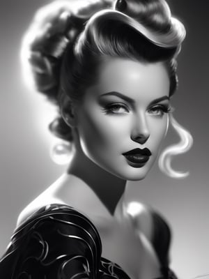1girl,( style of George Hurrell:1), (Intricated detail:1.4), ArtStation Trendy, Artgerm,Movie Still