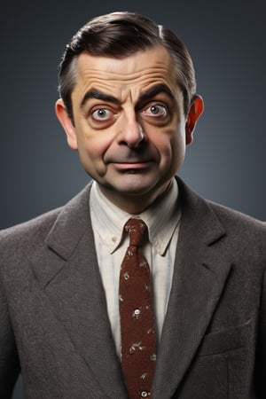 RAW natural photo OF mr bean
, slim body, realisct, no friendly, ((full body)), sharp focus, depth of field, shoot, ,side shot, side shot, ultra hd, realistic, vivid colors, highly detailed, perfect composition, 8k artistic photography, photorealistic concept art, soft natural volumetric cinematic perfect light, black background studio, ,OHWX, ,OHWX WOMEN 
