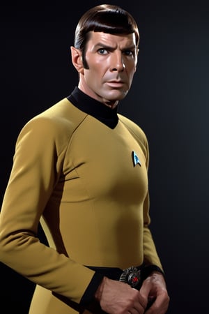 RAW natural photo OF captain spock star trek
, slim body, realisct, no friendly, ((full body)), sharp focus, depth of field, shoot, ,side shot, side shot, ultra hd, realistic, vivid colors, highly detailed, perfect composition, 8k artistic photography, photorealistic concept art, soft natural volumetric cinematic perfect light, black background studio, ,OHWX, ,OHWX WOMEN 