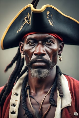 RAW natural photo PORTRAIT of CARIBEAN PIRATES  realistic, no muscles, slim body, realisct, no friendly, ((full body)), sharp focus, depth of field, shoot, ,side shot, side shot, ultra hd, realistic, vivid colors, highly detailed, perfect composition, 8k artistic photography, photorealistic concept art, soft natural volumetric cinematic perfect light, black background studio,