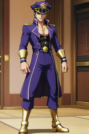 Jotaro full body standing in room 