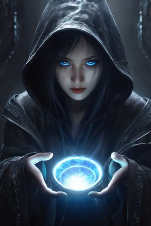 ((Dark)),epic,8k,fantasy,ultra detailed,Magic,((hood)),(hoodie),((((hair over one eye)))),casting spell,blackhole,menancing,((glowing eyes)) ((BLUE eyes)),((glowing)),((Bloom)),magnificent,Masterpiece,absurdres,best quality,standing,1girl,human,evil,evil grin,apocalypse,destruction,end of the world,crazy eyes,Crazy,psycothic,looking down,superior,(sadistic),((demoniac)),spear,spectral,ghostly,circle,rim,rim light,crescent,abyssal,Shorts,groin,hip bones,hip lines cowboy shot,Magic Circle,excessive energy,scifi,abyssaltech,dark energy,ethereal,dissolving,see-through,abyss,antitech,scifi,pure energy,thighs,
,chinese girls