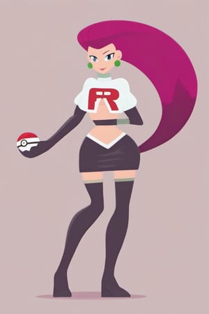 fully body, flat design image of pkjes character from pokemon, holding a pokeball, flat design