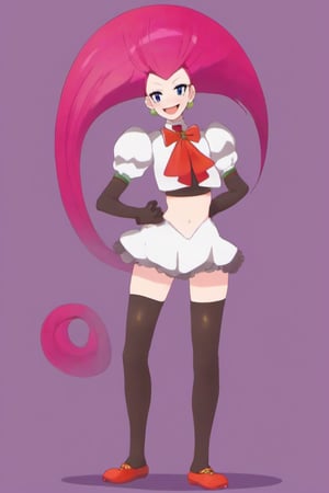 full body anime style image of pkjes character from pokemon wearing a clown costume in a carnival event