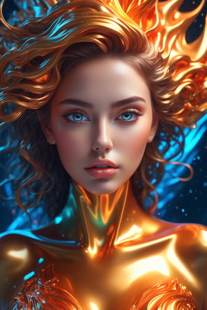 ultra detailed artistic abstract photography of liquid lust, detailed captivating eyes on molten statue, asymmetrical, gooey liquid hair, color exploding lips, highly refractive skin, Digital painting, colorful, volumetric lighting, 8k, by Cyril Rolando, by artgerm, Trending on Artstation, 16k resolution, 300 dpi, 600 dpi, 4k, Contest winner, High definition, detailed, realistic, 8k uhd, high quality