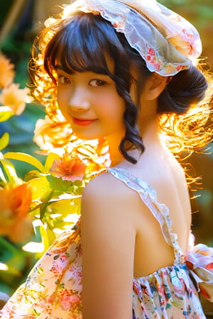 (extreme close up:1.4), (face focus:1.4),(side face:1.4)),(1girl surrounded by soft_light:1.4), (backlighting:1.4), (lighting),(flowing fabric:1.3), ((Floral_summer_dress:1.4),(Straw_hat:1.3)),
(masterpiece), realistic, HDR, highly detailed, 8k, raw photo,
ambient occlusion, natural, harmonious composition, warm tones, fine art photography,