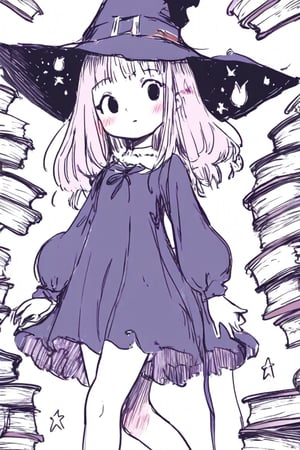 1girl, anime, witch, mystical aura, floating books