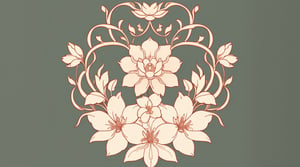 classic style wallpaper, god flower at one side