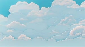 Full image of Aesthetic clouds vintage, light blue