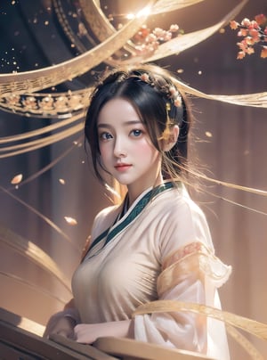 (masterpiece, top quality, best quality, official art, beautiful and aesthetic:1.2), (1girl), extreme detailed,(abstract, fractal art:1.3),highest detailed, detailed_eyes, light_particles, hanfu,jewelry, sexy