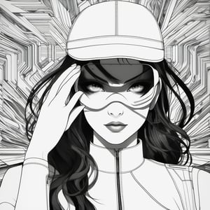 c0l0 style, (masterpiece) , abstract, pathetic coloring book page, well-defined spaces:1.5, well-defined lines:1.5, a close up of a woman in a uniform with a tennis racket, retro anime girl, misty from pokemon, 8 0 s anime art style, an retro anime image, in the art style of 8 0 s anime, 9 0 s anime art style, realistic anime 3 d style, 1980's anime style, retro anime, 8 0 s anime stylet, simple, perfectly drawn lines, trending on artstation, symmetrical, colorless