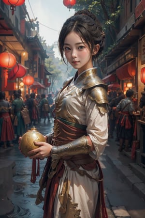 girl wearing ancient china general armor,LinkGirl,FilmGirl,6000,yuhuo,colorful_girl_v2,haruka, realistic