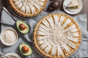 Filipino Rice Cake (Biko), Filipino coconut pie (Buko Pie), avocados and condensed milk