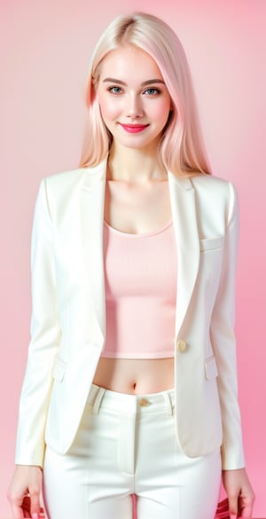 





woman, eyes, straight middle parted hairstyle, hair, super beauty marks, pale white skin, best quality, clear texture, details, canon eos 80d photo, light makeup, (pink color background theme: 1.3), (pale white skin:1.1), professional coloring photo, (sexy style business woman outfit:1.1), (pale white skin:1.1), smile
