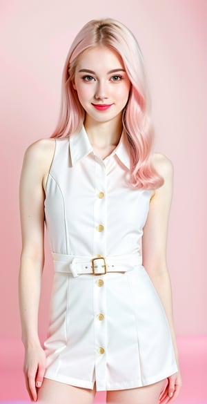 





woman, eyes, straight middle parted hairstyle, hair, super beauty marks, pale white skin, best quality, clear texture, details, canon eos 80d photo, light makeup, (pink color background theme: 1.3), (pale white skin:1.1), professional coloring photo, (sexy style business woman outfit:1.1), (pale white skin:1.1), smile