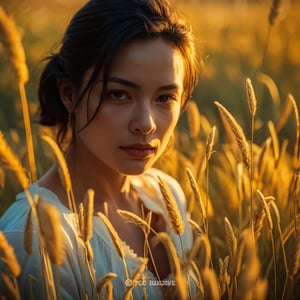 ((Realistic 16K resolution, RAW, extreme detail description)) photography of in golden grass field, 1girl standing in middle of the field,
break, 
1girl, Exquisitely perfect symmetric very gorgeous face, Exquisite delicate crystal clear skin, Detailed beautiful delicate eyes, perfect slim body shape, slender and beautiful fingers, legs, perfect hands, legs, illuminated by film grain, realistic style, realistic skin texture, dramatic lighting, soft lighting, exaggerated perspective of Wide-angle lens depth,