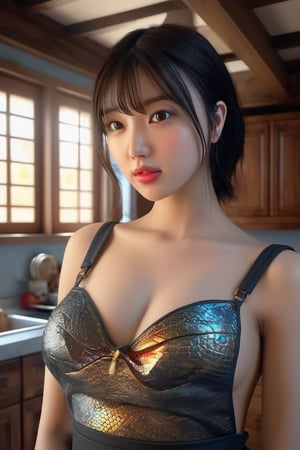 incredibly absurdres, 8k wallpaper cg, realistic, beautiful face and eyes, 1girl, nsfw, ((naked)), (((kitchen apron))), (((side boob))), in kitchen, (((from behind))), looking back, big breast

colorful, 

ultra highly detailed, 

32 k, 

Fantastic Realism complex background, 

dynamic lighting, 

lights, 

digital painting, 

intricated pose, 

highly detailed intricated, 

stunning, 

textures, 

iridescent and luminescent scales, 

breathtaking beauty, 

pure perfection, 

divine presence, 

unforgettable, 

impressive, 

breathtaking beauty, 

Volumetric light, 

auras, 

rays, 

vivid colors reflects, 

sf, 

intricate artwork masterpiece, 

ominous, 

matte painting movie poster, 

golden ratio, 

trending on cgsociety, 

intricate, 

epic, 

trending on artstation, 

by artgerm, 

h. r. giger and beksinski, 

highly detailed, 

vibrant, 

production cinematic character render, 

ultra high quality model, 

sf, 

intricate artwork masterpiece, 

ominous, 

matte painting movie poster, 

golden ratio, 

trending on cgsociety, 

intricate, 

epic, 

trending on artstation, 

by artgerm, 

h. r. giger and beksinski, 

highly detailed, 

vibrant, 

production cinematic character render, 

ultra high quality model,tadai_mahiro,beautymix