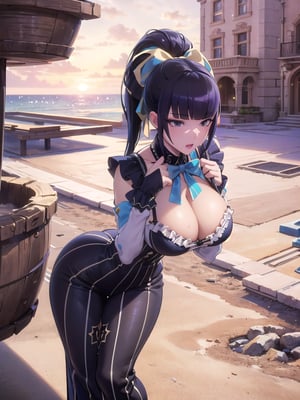 narberal gamma,beach background,ink,Ultra-detail,(highres:1.1),best quality,(masterpiece:1.3),cinematic lighting, sexy breasts, 3DMM, big breasts, full lenth body, long legs, black hair, long_ponytail, black eyes,
realistic, (masterpiece - 1.2),very sexy face and also a sexy  figure  pornstar  with big natural boobs and curvy ass ,8k,highly detailed,ultrarealistic,hyperrealistic,high quality render,high quality,highly detailed background,frilled dress, long skirt, 1 girl,solo, realhands