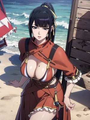 narberal gamma,beach background,ink,Ultra-detail,(highres:1.1),best quality,(masterpiece:1.3),cinematic lighting, sexy breasts, 3DMM, big breasts, full lenth body, sexy pussy, long legs, black hair, long_ponytail, black eyes,
realistic, (masterpiece - 1.2),very sexy face and also a sexy  figure  pornstar  with big natural boobs and curvy ass ,8k,highly detailed,ultrarealistic,hyperrealistic,high quality render,high quality,highly detailed background,frilled dress, long skirt, 1 girl,solo, realhands