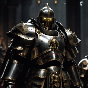 primarch, high definition render, finely detailed armor, warhammer 40k, dark tones, cinematic lighting, hyper realistic --q 2
