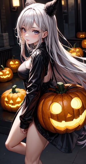 girl, pumpkin costume,
,KunoTsubakiv1