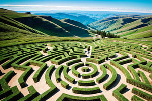Beautifull maze in the shap of mountain