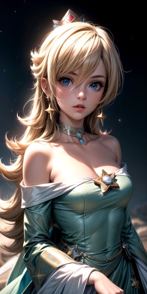 (4k), (masterpiece), (best quality), (realistic), (sharp focus), (cinematic lighting), (extremely detailed), (epic), 

girl, ,Princess Rosalina,  starry sky 