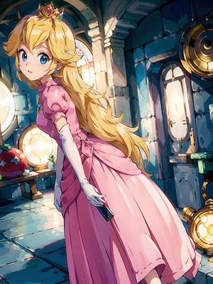 Image, princess peach, with modern clothes and a cell phone, 2D, anime,