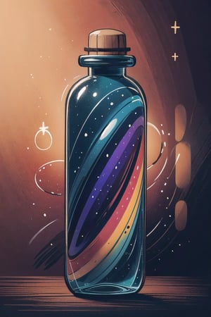 bottle, abstract, holographic, soft gradients, galaxy background
,SmpSk,Slhtte