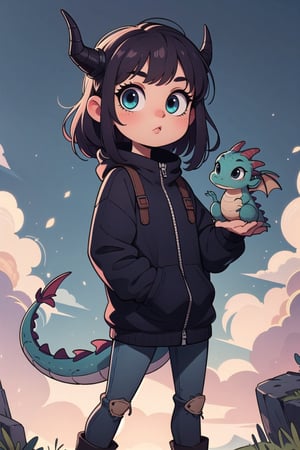 1girl,looking at viewer,dragon,LttDrg