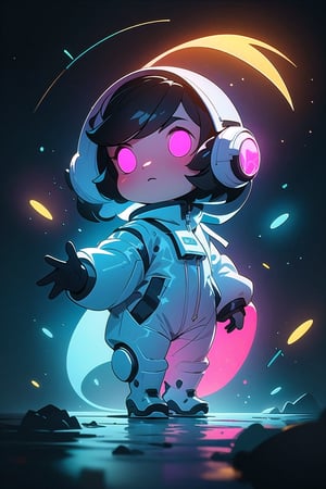 character, floating, abstract shapes, galaxy background, neon lights, glowing outlines, futuristic, dreamlike,neon

,SmpSk,Slhtte,NeonST2