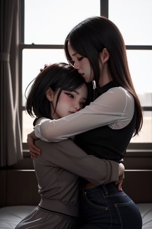 2_girls_hugging, lesbian, yuri, girls_love