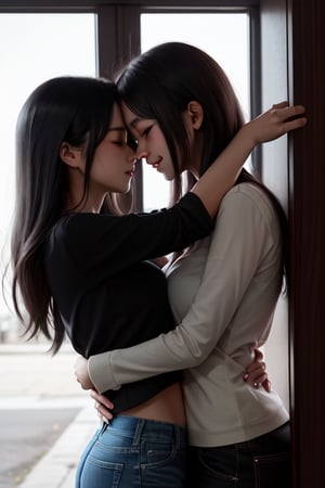 2_girls_hugging, lesbian, yuri, girls_love