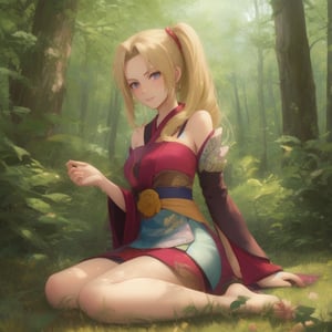 tsunade at forest.,masterpiece