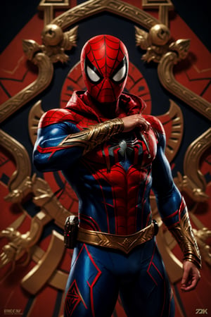 aztecian spiderman action pose, vector, aztecian style culture ornament, masked spiderman, contour, painting, realistic, poster, 3d render,vibrant, hyperdetailed, microdetailed, masterpiece art, ultra hd quality, 4k, vibrant, conceptual art, illustration, unzoomed,Leonardo Style,vector art,perfecteyes,High detailed ,EpicSky