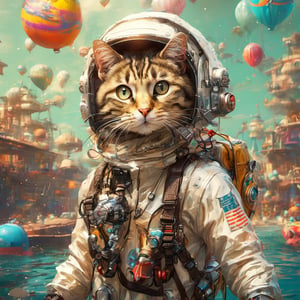 "Venturing into New Frontiers with Feline Flair: The First Catstronaut on a 'Meow-tastic' Mission. Ready to Land on the Moon of Fun-tastic Adventures!"
