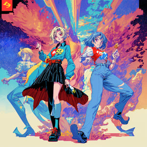 "Step into a nostalgic realm with our anime retro-inspired shirt design, where vibrant pixelated colors and classic characters fuse to create a wearable work of art."