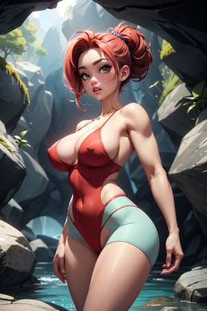 sexy hentai, desnudas, tetas enormes, nalgas enormes, piernas grandes, caderas enormes, piel clara, eed, serie_los croods, musculos definidos, pelo corto y esponjado, ropa de la edad de piedra, cavernícolas, sexo anal