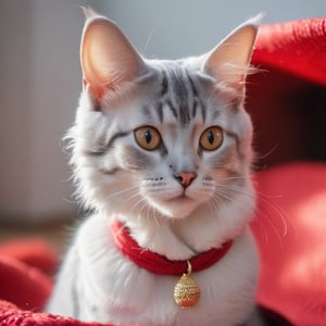 Xxmix_Catecat, three Egyptian Mau, 
 playing, red theme