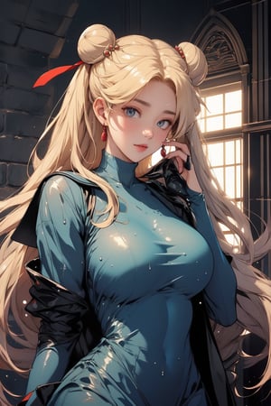 1Defaults17Style,sailor moon  Game of Thrones dress, solo BREAK (, masterpiece, best quality, blond  long  hair 2 buns,, beautiful face, clas, awesome pose,SilverWolfV5, BIG_BOOBS, sexy thigs, , wet dress, ,urban techwear, hd, perfect anatomy,YAMATO,ARISTYLE4,Game of Thrones