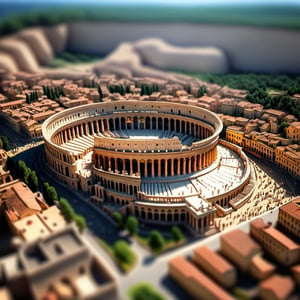 Tilt-shift photography, the Roman Empire, masterpiece, best quality, extremely detailed, 8k