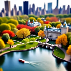 Tilt-shift photography, Central Park, masterpiece, best quality, extremely detailed, 8k