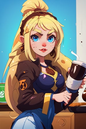 (Pretty face) (Medium breasts).
(Svitlana) Ukrainian drinking coffe girl, 20 years old, blonde, blue eyes, asthetic clothes, in the coffe shop, cup, very detailed, 8k