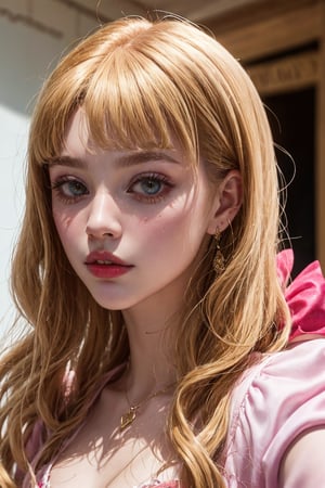 a close up of a woman with long hair, petra collins, 🤬 🤮 💕 🎀, without glasses, in style of petra collins, wig, feminine looking, without makeup, beauty filter, f16, f 1 6, feminine face, 🎀 🪓 🧚, a blond, 🎀 🍓 🧚, god is a girl, no hd,ffc selfie