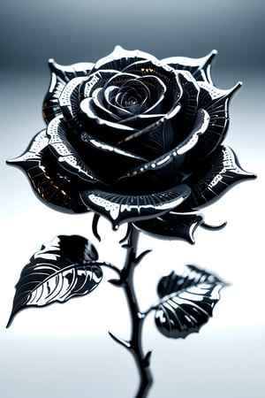 line art trinket depicting a Black rose, Nicolaes van Verendael, natural, shimmering, vibrant, gothic, rpg, 1400ad, ultra detailed, detailed, immersive, reminiscent of high fantasy RPG games, HD, masterpiece, best quality, hyper detailed, super realistic, perfect face, perfect hands, award-winning, professional, breathtaking, linquivera, sunlit Beach inclement weather, techwear fashion. futuristic, cyberpunk, urban, tactical, sleek, dark, highly detailed,