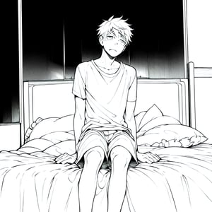 sad, anime, baggy_eyes, alone, hurt, depressed, grunge, sad_look, sad_eyes, dark_scene, middle_aged_men, bed, midnight



