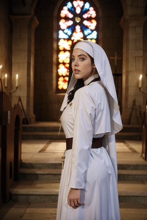 anngela white wearing a nun's costume inside a church,angelawhite,Game of Thrones,FFIXBG