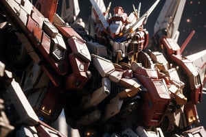 An epic scene unfolds as two opposing Mobile Suit Gundams engage in "combat" amid a barren desert landscape. The mechas exude the spirit of battle with a "dynamic" style, and the silence of the desert implies the tension between them. The scorching sun's rays highlight the mechs' details, creating a sense of warmth amidst the battle.


The cinematic photograph captures this intense clash, combining the prowess of Ray tracing and CG to achieve a mesmerizing 8K resolution. Intricate detailing and high-detail rendering bring the scene to life, imbuing it with depth and realism. The masterpiece embodies the spirit of the Gundam universe, with inspiration drawn from the esteemed Kunio Okawara. cyberpunk robot, perfecteyes, mecha, Masterpiece1.2, Ultra HD quality, hyperdetailed, Realistic, mecha musume, perfecteyes, detailed face,mecha musume,mecha,perfecteyes,robot